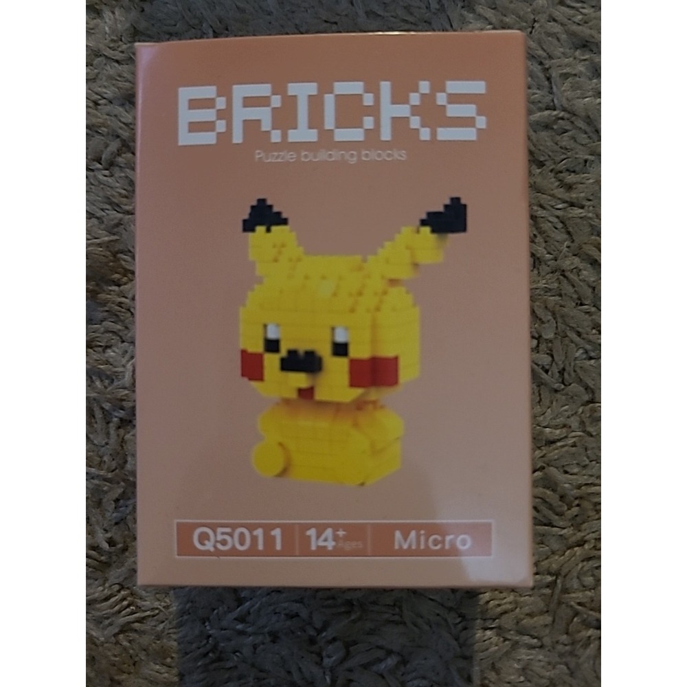 BRICKS Micro Puzzle Building Blocks, Pikachu, Q5011 Age 14+ NIB
